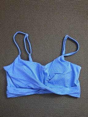 aerie Bright Blue Twist-Front Bikini Top